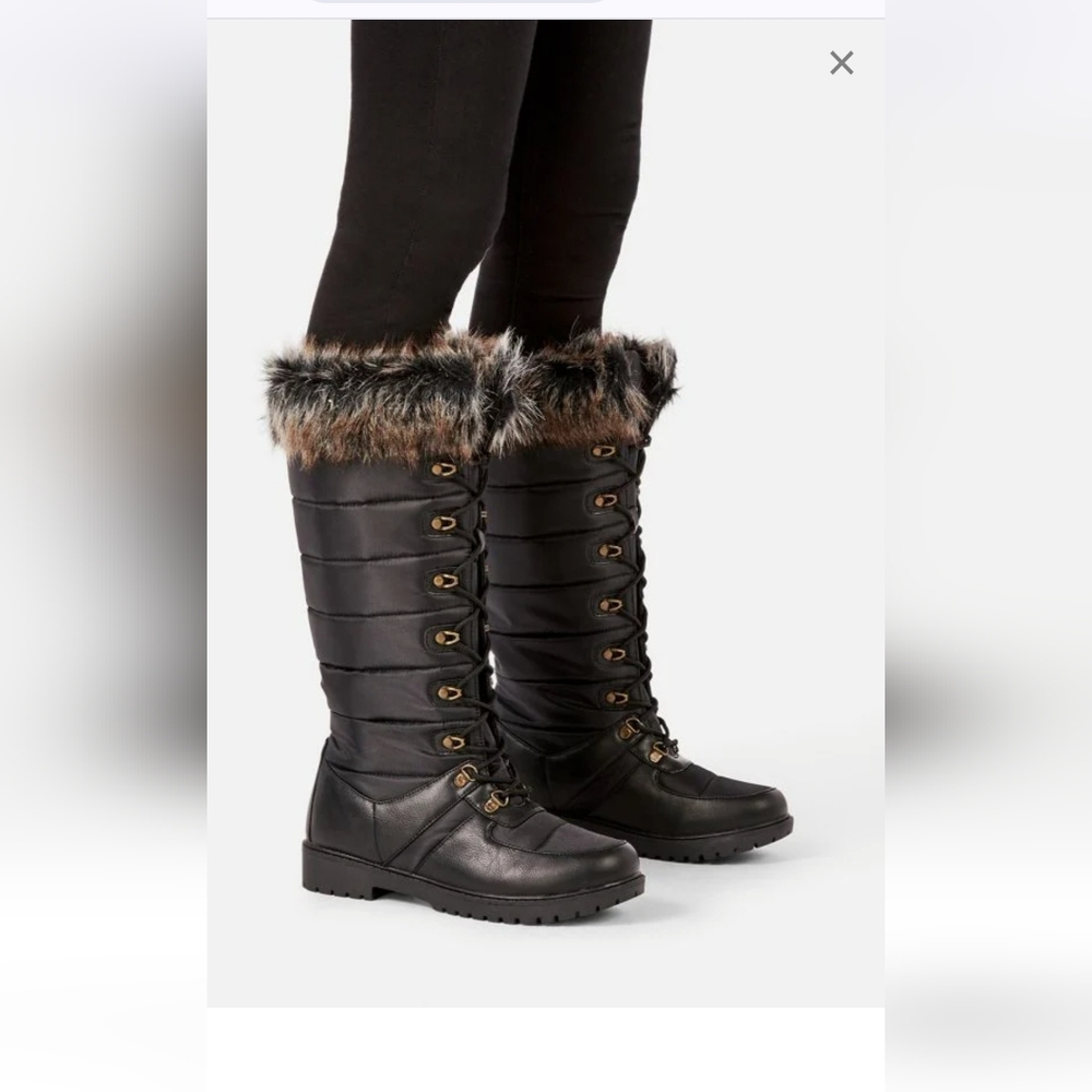 Just Fab Celia Lace-up Winter Boots NWOB/NWOT